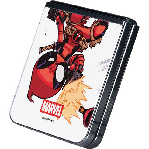 Marvel Deadpool Babypool Shooting Galaxy Z Flip5 5G Skin